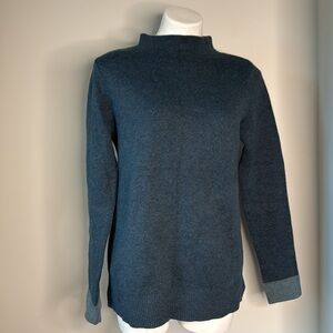 J. Jill Teal Cotton Blend Sweater XS EUC